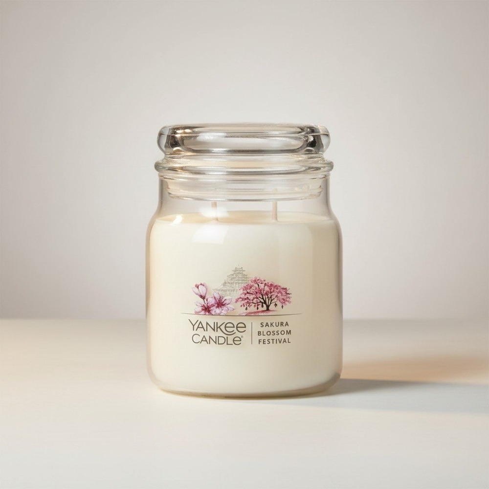 Yankee Candle Sakura Blossom Festival Medium Jar - 13 oz Scented Candle - NWT